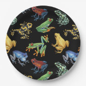 Frösche auf schwarz pappteller (Vorderseite)