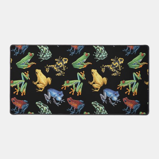 Frösche auf schwarz schreibtischunterlage (Vorderseite)