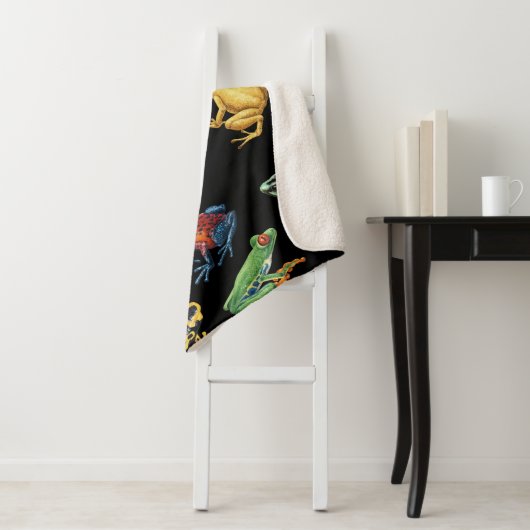 Frösche auf schwarz sherpadecke (Beispiel)