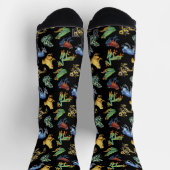 Frösche auf Schwarz Socken (Oben)