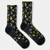 Frösche auf Schwarz Socken (Rechts)