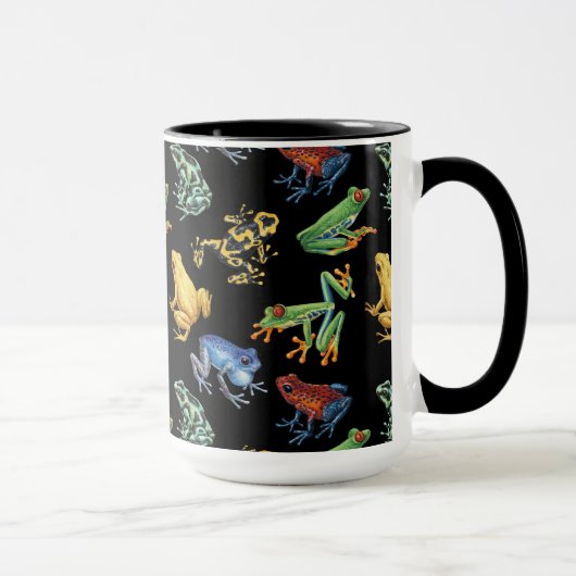 Frösche auf schwarz tasse (Rechts)