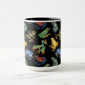 Frösche auf schwarz tasse (Zentrum)