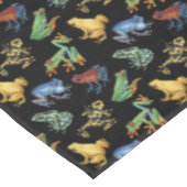 Frösche auf schwarz tischdecke (Schrägansicht)
