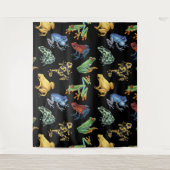 Frösche auf schwarz wandteppich (Vorderseite)