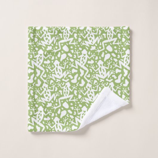 Frösche Badhandtuch Set (Waschlappen)