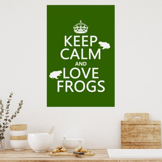 Frösche behalten (beliebige Hintergrundfarbe) und  Poster (Küche)