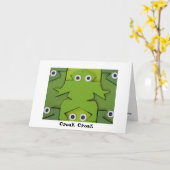Frösche, Croak Geburtstagskarte Karte (Gelbe Blume)