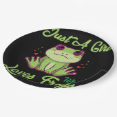 Frösche-Design für Lieben Pappteller (Schrägansicht)