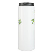 Frösche, die im Musterdesign schwingen und Spaß ha Thermosbecher (Rückseite)