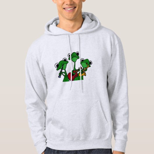 Frösche, die Musik-Shirt spielen Hoodie (Vorderseite)