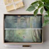 Frösche Fischen in einem Boot auf dem Fluss Seidenpapier (Geschenk)