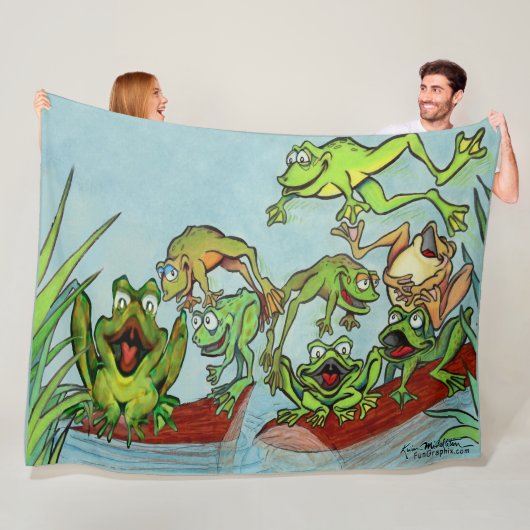 Frösche Fleecedecke (Beispiel)