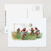 Frösche Fußball spielen Postkarte (Vorne/Hinten)