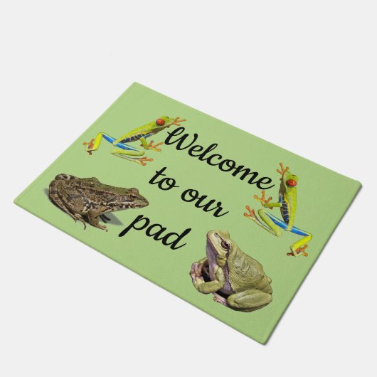 Frösche Fußmatte (Schrägansicht)