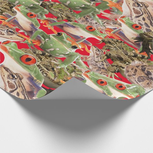Frösche Galore, mehrfarbig Geschenkpapier (Ecke)