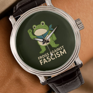 Frösche gegen den Faschismus Portland Frosch Prote Armbanduhr