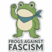 Frösche gegen den Faschismus Portland Frosch Prote Aufkleber (Vorderseite)