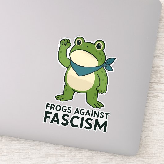 Frösche gegen den Faschismus Portland Frosch Prote Aufkleber (Detail)