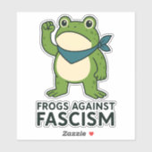 Frösche gegen den Faschismus Portland Frosch Prote Aufkleber (Blatt)