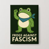 Frösche gegen den Faschismus Portland Frosch Prote Button (Vorderseite)
