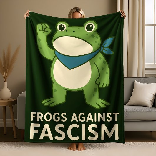 Frösche gegen den Faschismus Portland Frosch Prote Fleecedecke