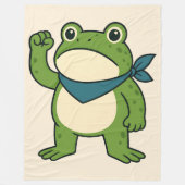Frösche gegen den Faschismus Portland Frosch Prote Fleecedecke (Vorderseite)