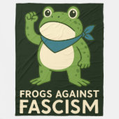 Frösche gegen den Faschismus Portland Frosch Prote Fleecedecke (Vorderseite)