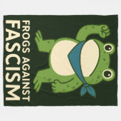 Frösche gegen den Faschismus Portland Frosch Prote Fleecedecke (Vorderseite (Horizontal))