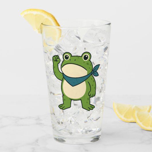 Frösche gegen den Faschismus Portland Frosch Prote Glas (Vorderseite Ice)