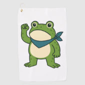 Frösche gegen den Faschismus Portland Frosch Prote Golfhandtuch (Vorderseite)