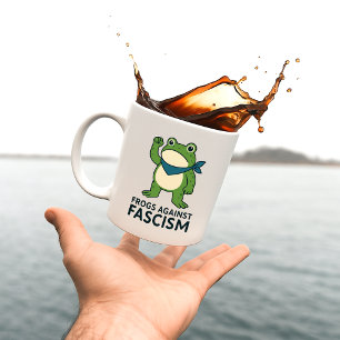Frösche gegen den Faschismus Portland Frosch Prote Kaffeetasse