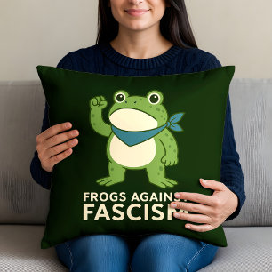 Frösche gegen den Faschismus Portland Frosch Prote Kissen
