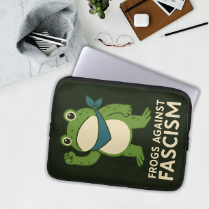 Frösche gegen den Faschismus Portland Frosch Prote Laptopschutzhülle
