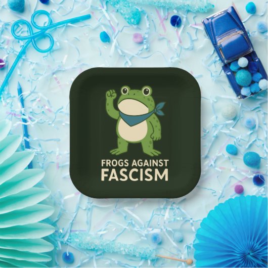 Frösche gegen den Faschismus Portland Frosch Prote Pappteller (Party)