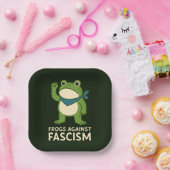 Frösche gegen den Faschismus Portland Frosch Prote Pappteller (Party)