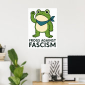 Frösche gegen den Faschismus Portland Frosch Prote Poster (Heimbüro)