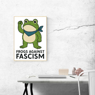 Frösche gegen den Faschismus Portland Frosch Prote Poster