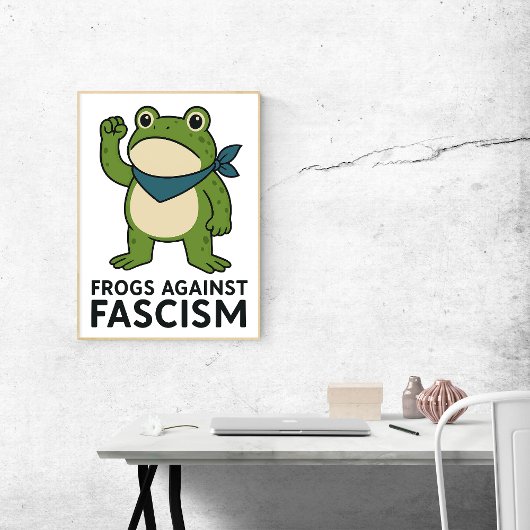 Frösche gegen den Faschismus Portland Frosch Prote Poster