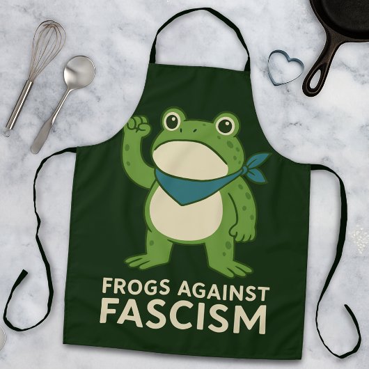 Frösche gegen den Faschismus Portland Frosch Prote Schürze