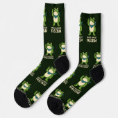 Frösche gegen den Faschismus Portland Frosch Prote Socken (Linkes Detail)