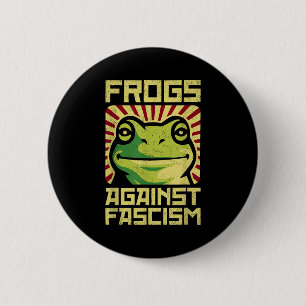 Frösche gegen Faschismus demonstrieren für Demokra Button