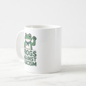 Frösche gegen Faschismus - Portland Frosch Protest Kaffeetasse (Vorderseite Links)