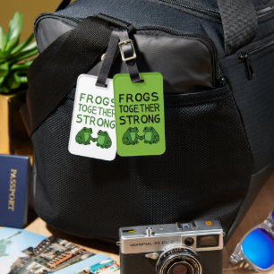 Frösche gemeinsam stark Portland Frosch Protest Gepäckanhänger