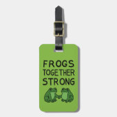 Frösche gemeinsam stark Portland Frosch Protest Gepäckanhänger (Vorderseite vertikal)