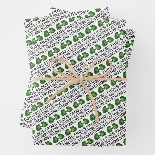 Frösche gemeinsam stark Portland Frosch Protest Geschenkpapier Set (Beispiel)