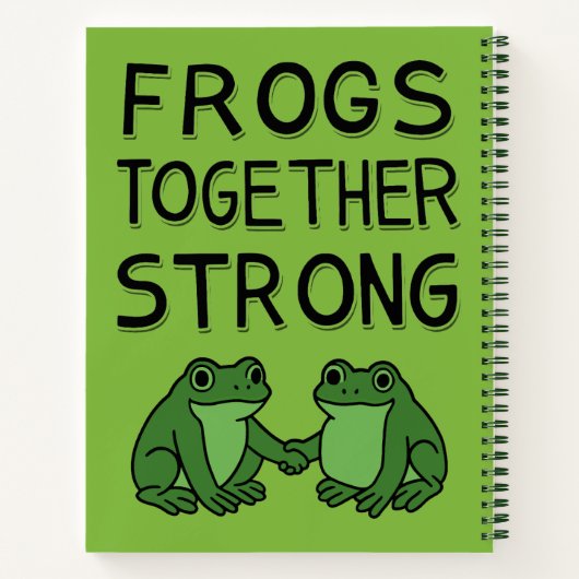 Frösche gemeinsam stark Portland Frosch Protest Notizblock (Rückseite)