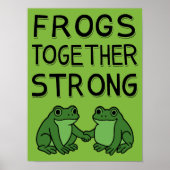 Frösche gemeinsam stark Portland Frosch Protest Poster (Vorne)
