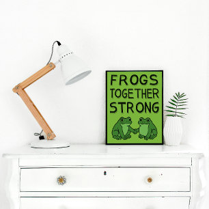 Frösche gemeinsam stark Portland Frosch Protest Poster