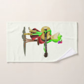 Frösche Gitarrenbadetücher Spaß - Malerei Badhandtuch Set (Handtuch)